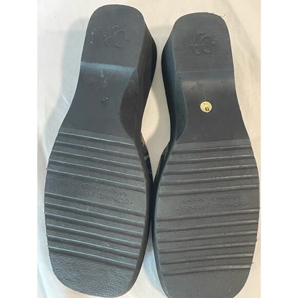 Donald J Pliner "CAPRIS" Slide Sandals Black Floral Women's Sz 9.5 - Picture 4 of 8